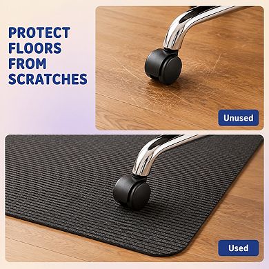 Corduroy Office Chair Mat Non Slip Floor Protector For Hardwood Floors