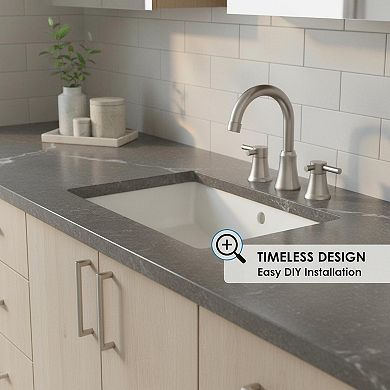 Brushed Nickel 2 Handle Centerset Bathroom Sink Faucet With Pop Up Drain