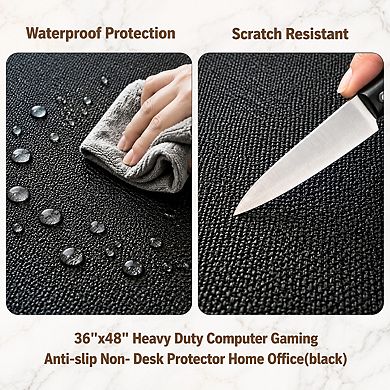 Woven Anti Slip Office Chair Mat For Hardwood Tile Floors Waterproof Durable