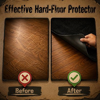 Woven Anti Slip Office Chair Mat For Hardwood Tile Floors Waterproof Durable
