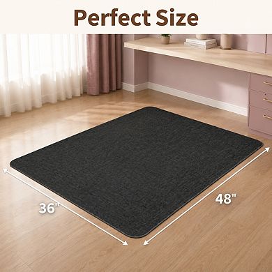 Woven Anti Slip Office Chair Mat For Hardwood Tile Floors Waterproof Durable
