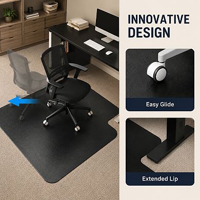 36x48 Heavy Duty Low Pile Carpet Office Chair Mat Anti Slip Smooth Glide Protector