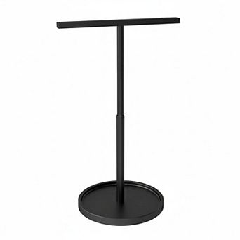 Adjustable Matte Black Hand Towel Stand Rack 16.5 in Height for Bathroom Kitchen Countertop