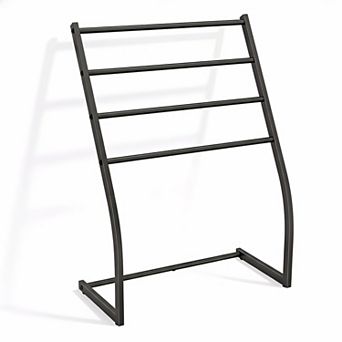 4 tier Free Standing Towel Rack Metal Bathroom Blanket Holder