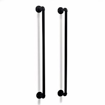 Wall Mounted Industrial Pipe Towel Rack 36 Inch Storage Organizer Holder