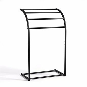 4 tier Free Standing Towel Rack Metal Blanket Display Drying Indoor Outdoor