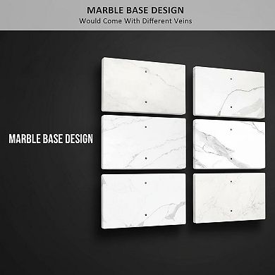 40 Inch Freestanding Towel Rack Double T Shape Marble Base SUS304 Brushed