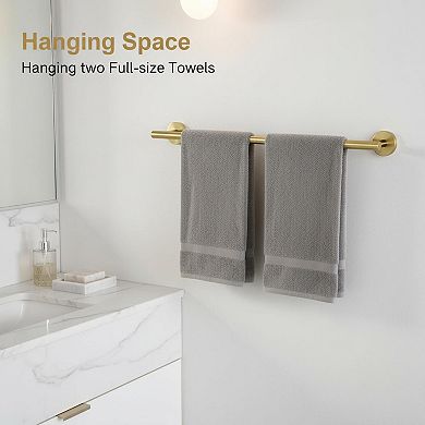 24 Inch Brushed Towel Bar SUS304 Stainless Steel Wall Mounted Split Design Quick Dry Bathroom Rack