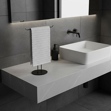 T-shaped Hand Towel Holder Stand Countertop Stainless Steel Rack Non-slip Base Bathroom Kitchen