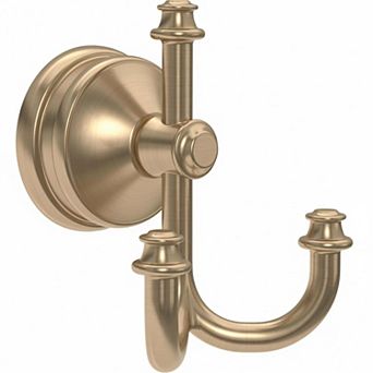 Triple Wall Mounted Towel Hooks Champagne Bronze Multi-use Bathroom Storage