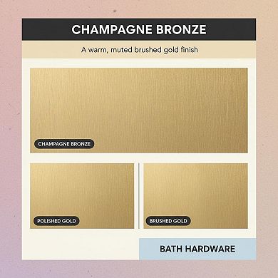 Triple Wall Mounted Towel Hooks Champagne Bronze Multi-use Bathroom Storage