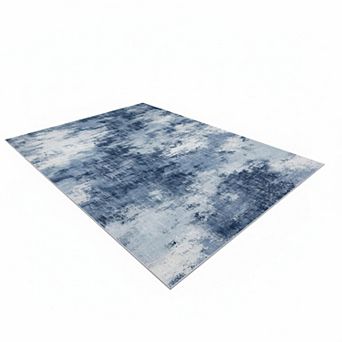 Modern Abstract 8x10 Area Rug Washable Non-Slip Low Pile for Living Room Bedroom Dining Home Office