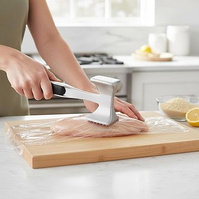 Gourmet Multi Sided Meat Tenderizer Aluminum Pounding Meats Nuts Shellfish Hang Storage Hand Wash