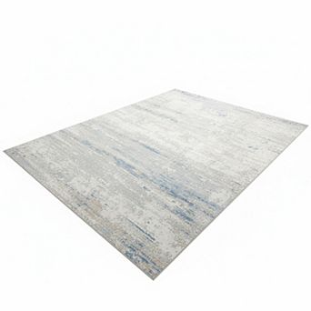 Washable 8x10 Area Rug Modern Abstract Non Slip Soft Low Pile Carpet for Living Room Bedroom Dining