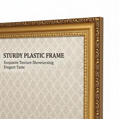 8*10 Picture Frame Wall Hanging Tabletop Display Ornate Vintage Durable Plexiglass Lightweight