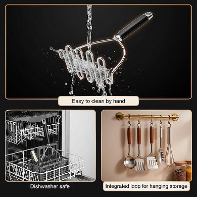 Large Heavy Duty Stainless Steel Potato Masher Multi Functional Kitchen Tool