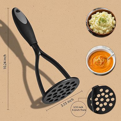 Thick Nylon Potato Masher Nonstick Multifunctional Food Mashing Tool Comfort Handle Easy Clean