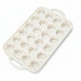 Silicone Mini Muffin Pan 24 cup Metal Reinforced Frame BPA Free Dishwasher Safe Food Grade