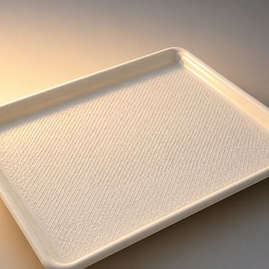 Plastic Tray White 18x26 Inch 1 Inch Depth