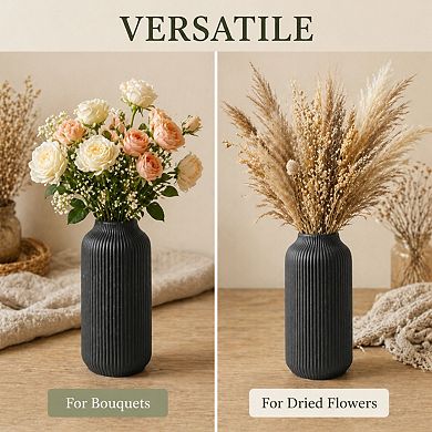 Ceramic Vase Nordic Boho Design Large for Pampas Grass Fresh Dried Flowers Home Decoration