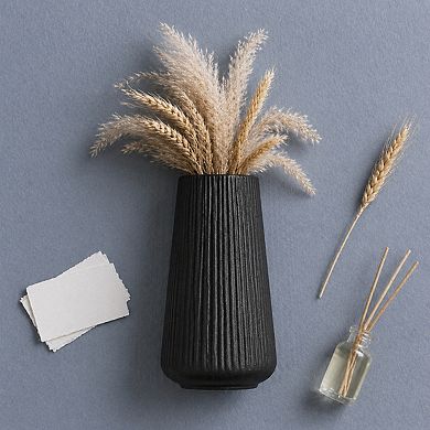 Matte Black Ceramic Vase Small Cute Flower For Pampas Grass Home Decor