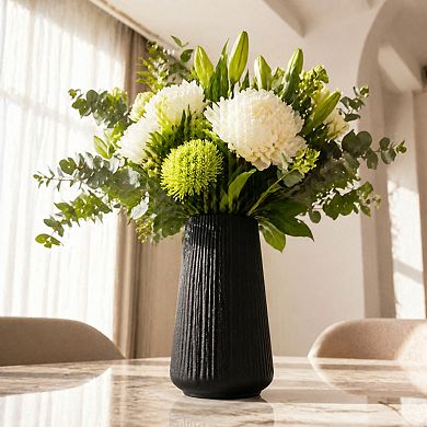 Matte Black Ceramic Vase Small Cute Flower For Pampas Grass Home Decor