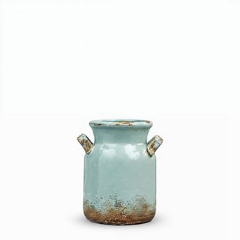Ceramic Rustic Farmhouse Vase Distressed Decorative Flower Vase Home Decor Multi-Occasion