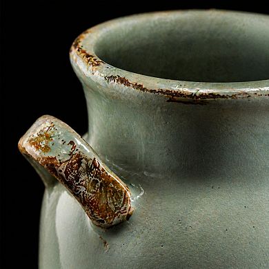 Ceramic Rustic Farmhouse Vase Distressed Decorative Flower Vase Home Decor Multi-Occasion