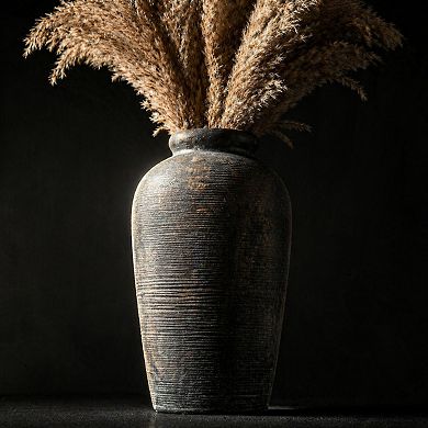 Large Ceramic Rustic Vase 11in Minimalist Farmhouse Decor for Home Living Room Shelf Wedding Table