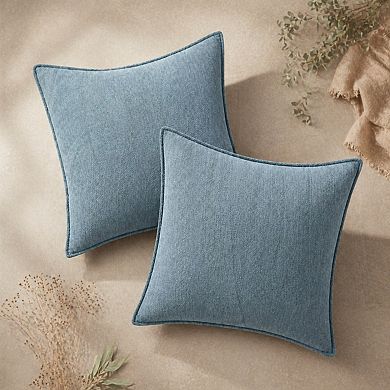 Pack of 2 Chenille Decorative Pillow Covers Soft Luxurious Couch Throw Pillows Farmhouse Cushions