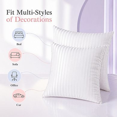 Throw Pillow Inserts Machine Washable Polyester Fiber Fill for Sofa Bed Decorative Cushions