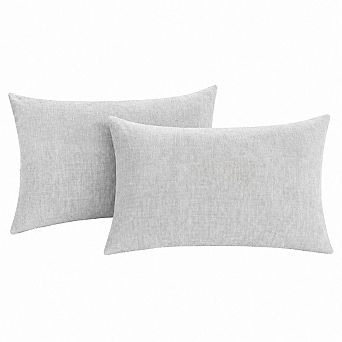 Decorative Chenille Throw Pillow Covers 12x20 Pack of 2 for Couch Sofa Bed Living Room