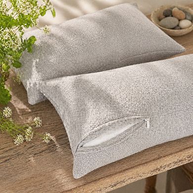 Decorative Chenille Throw Pillow Covers 12x20 Pack of 2 for Couch Sofa Bed Living Room