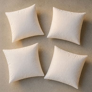 Throw Pillow Inserts Set Of 4 Lightweight Down Alternative Couch Sham Stuffer Machine Washable