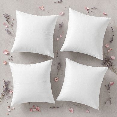 Throw Pillow Inserts Set Of 4 Lightweight Down Alternative Couch Sham Stuffer Machine Washable