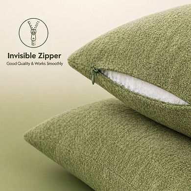 Pack Of 2 Chenille Throw Pillow Covers Soft Decorative for Sofa Living Room