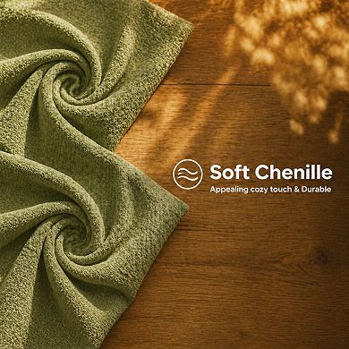 Pack Of 2 Chenille Throw Pillow Covers Soft Decorative for Sofa Living Room
