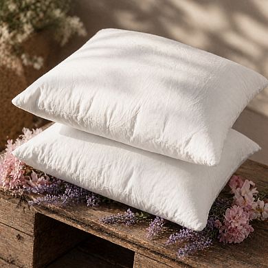 Throw Pillow Inserts Set of 2 Lightweight Down Alternative Polyester Couch Sham Stuffer Machine