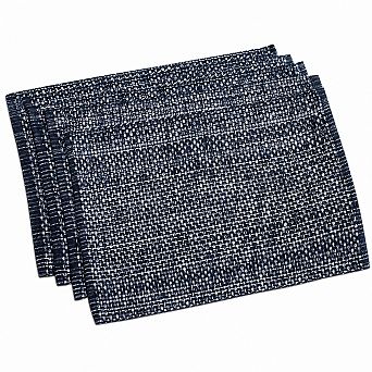 Cotton Two Tone Woven Placemats Set Soft Durable Machine Washable