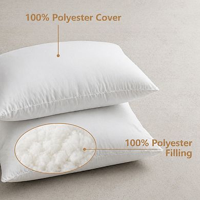 Luxury Pillow Inserts Pack Of 4 Ultra Soft White Polyester Microfiber Durable Couch Cushion Fillers