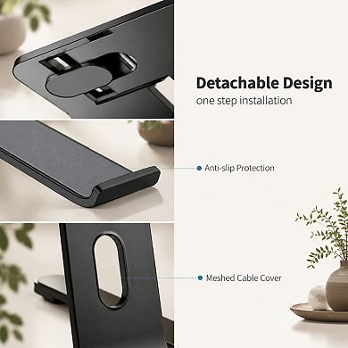 Aluminum Computer Riser Elevator Desk Metal Holder Airflow Storage Stand