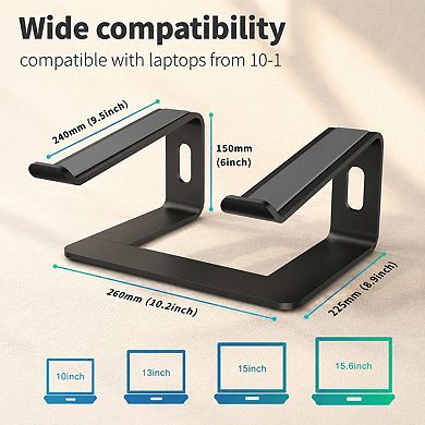Aluminum Computer Riser Elevator Desk Metal Holder Airflow Storage Stand