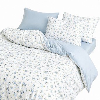 Floral Comforter Set Coquette Cottagecore Flower Shabby Chic 3 pc Soft Lightweight Bedding