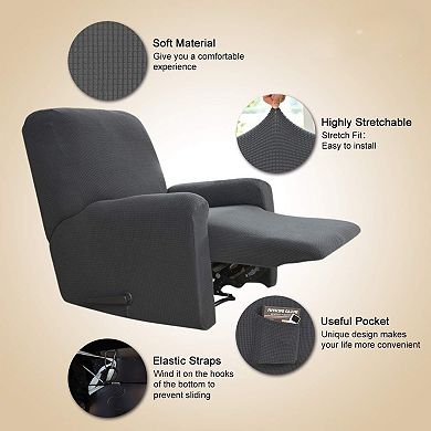 Easy-Going Recliner Stretch Sofa Slipcover Sofa Cover 4-Pieces Furniture Protector Couch Soft