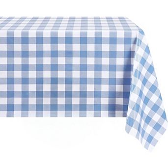 Waterproof Buffalo Gingham Plastic Table Cloth, Heavy Duty Wipeable Checkered Table Covers 54 x 78