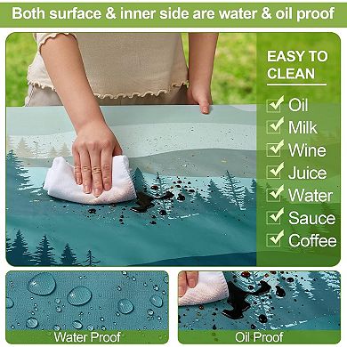 Picnic Table Cover with Bench Covers Camping Essentials Waterproof Windproof Camping Tablecloth