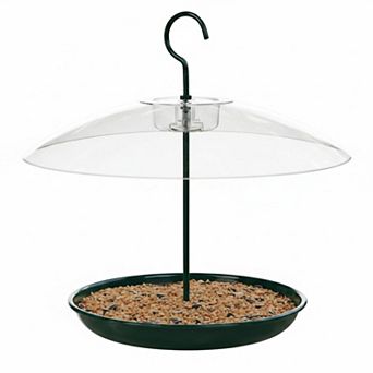 Hanging Platform Bird Feeder: Weatherproof, Squirrel-Resistant Metal Tray, 2Lb Capacity, 360°