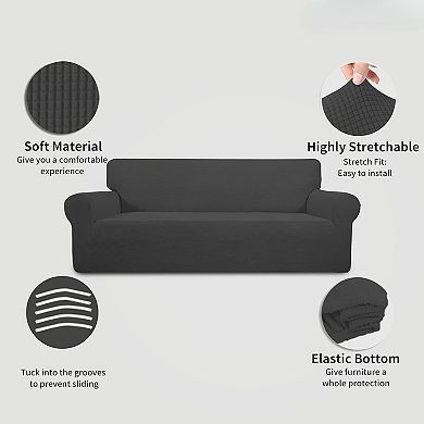 Easy-Going Stretch Sofa Slipcover 1-Piece Sofa Cover Furniture Protector Couch Soft with Elastic
