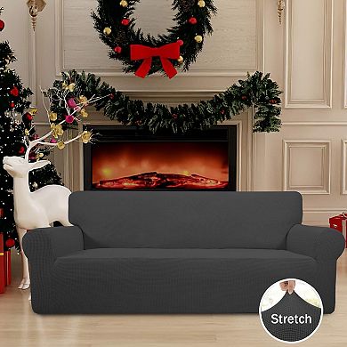 Easy-Going Stretch Sofa Slipcover 1-Piece Sofa Cover Furniture Protector Couch Soft with Elastic