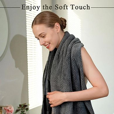 2 Pack Bath Towel Set, Super Soft Highly Absorbent, Sturdy Quick Drying Towels for Bathroom, Gym